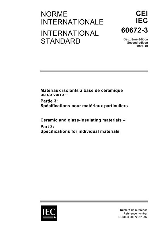 Cover IEC 60672-3:1997
